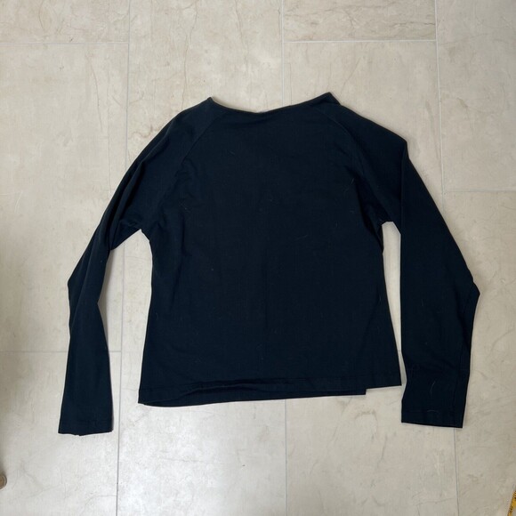 Tommy Hilfiger Blouse Top Shirt Blue Sz Extra Large XL Keyhole Neck With Tiew - Picture 8 of 8
